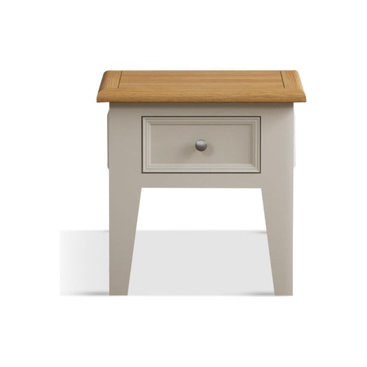 Hemsby Oak and Soft White Painted Lamp Table