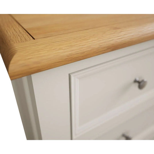 Hemsby Oak and Soft White Painted 2 Over 3 Chest of drawers