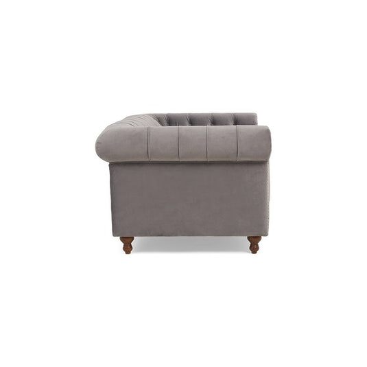 Wellington Chesterfield Light Grey Velvet 2 Seater Sofa Sofa Wellington
