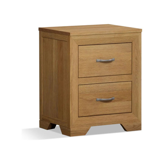Bellingham Solid Oak 2 Drawer Bedside Chest