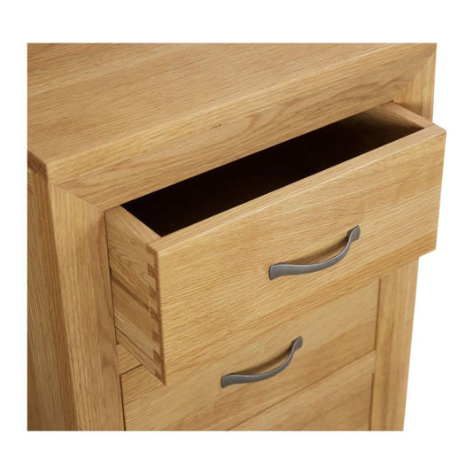 Bellingham Solid Oak 5 Drawer Tallboy