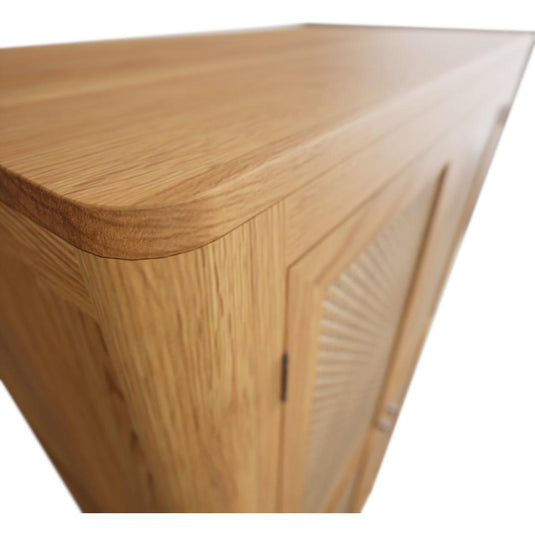 Oak Rattan Double Wardrobe Wardrobes Oak Rattan