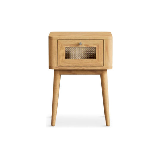 Oak Rattan Bedside Table Bedside Tables Oak Rattan
