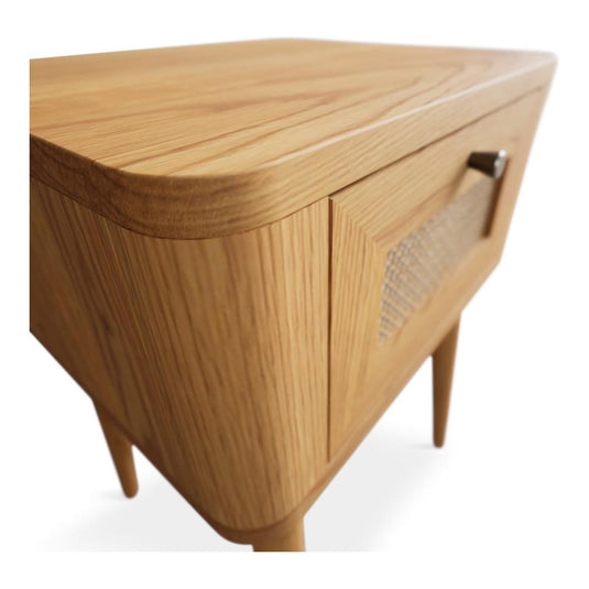 Oak Rattan Bedside Table Bedside Tables Oak Rattan