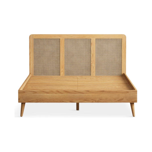 Oak Rattan King Size Bed Beds Oak Rattan