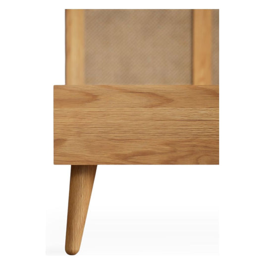 Oak Rattan King Size Bed Beds Oak Rattan