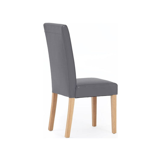 Ola Grey Faux Leather Dining Chairs (Pair) Dining Chair Ola