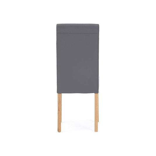 Ola Grey Faux Leather Dining Chairs (Pair) Dining Chair Ola