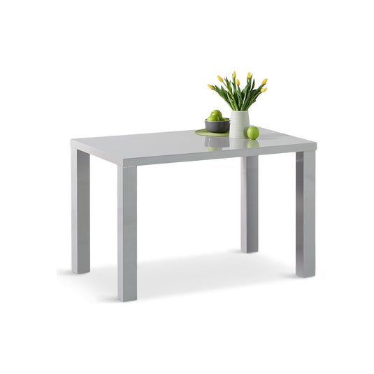 Vancouver 120cm Light Grey High Gloss Dining Table
