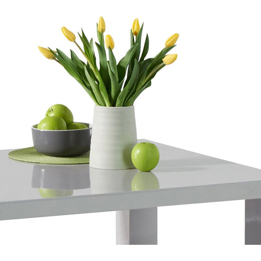 Vancouver 120cm Light Grey High Gloss Dining Table
