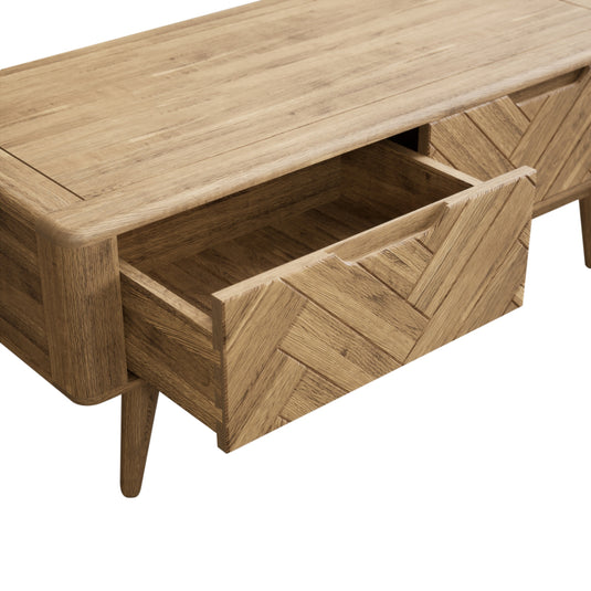 Carson Solid Oak 4 Drawer Storage Coffee Table