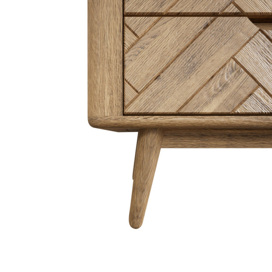 Carson Solid Oak 3 Over 4 Wide Chest Of Drawers