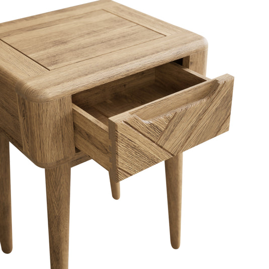Carson Solid Oak Bedside Table / Lamp Table
