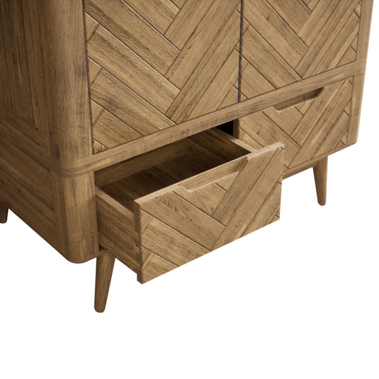 Carson Solid Oak Double Wardrobe