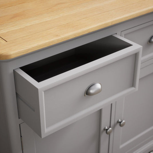 Bridstow Oak and Light Grey Painted Small Sideboard Sideboards Bridstow