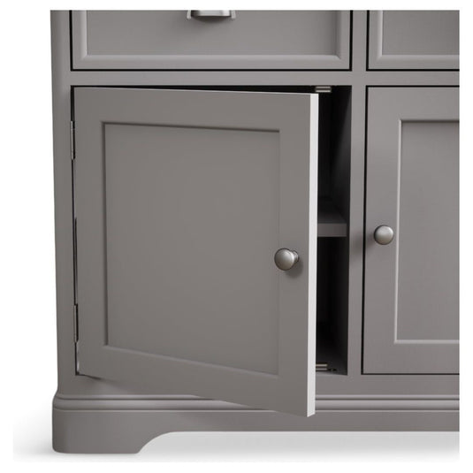 Bridstow Oak and Light Grey Painted Small Sideboard Sideboards Bridstow