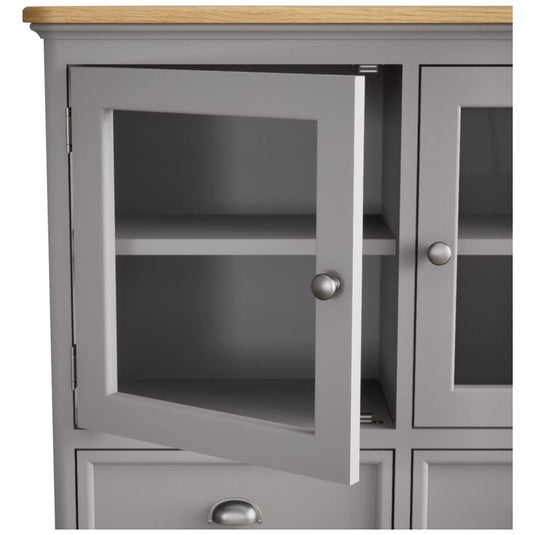 Bridstow Oak and Light Grey Painted Large Dresser Dresser Bridstow