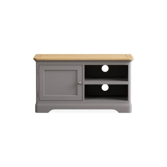 Bridstow Oak and Light Grey Painted Small TV Cabinet Occasionals Bridstow