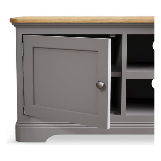 Bridstow Oak and Light Grey Painted Small TV Cabinet Occasionals Bridstow