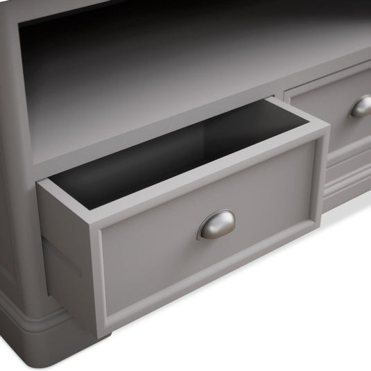 Bridstow Oak and Light Grey Painted Corner TV Cabinet Occasionals Bridstow