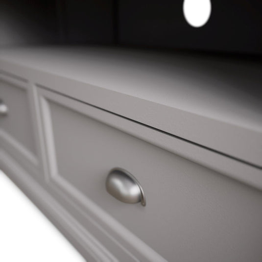 Bridstow Oak and Light Grey Painted Corner TV Cabinet Occasionals Bridstow