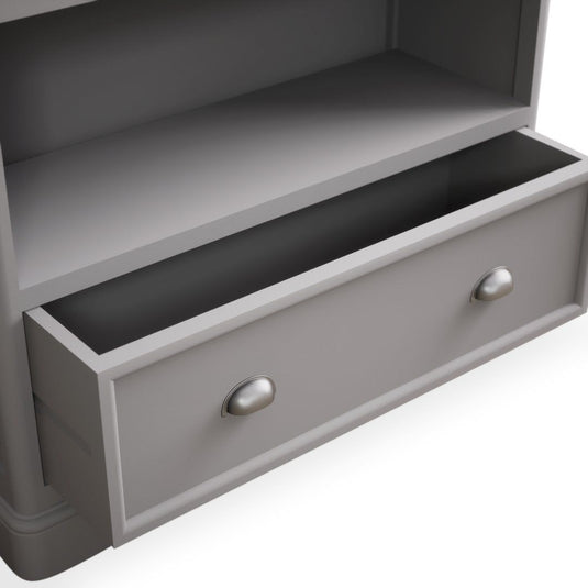 Bridstow Oak and Light Grey Painted Tall Bookcase Storage Bridstow