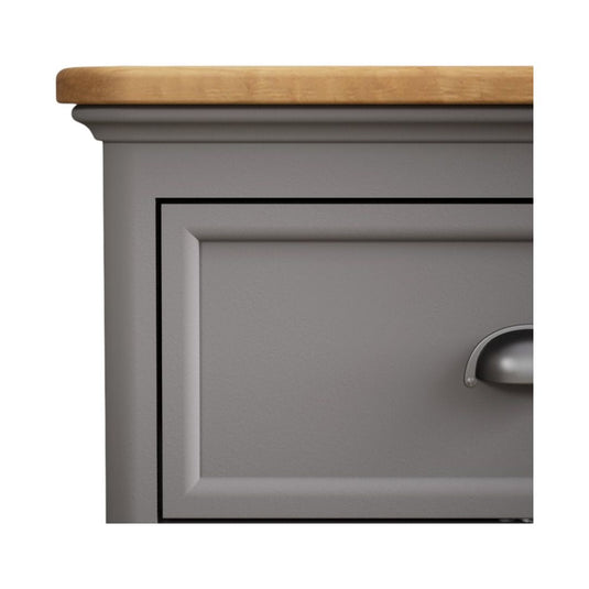 Bridstow Oak and Light Grey Painted Storage Console Table Occasionals Bridstow