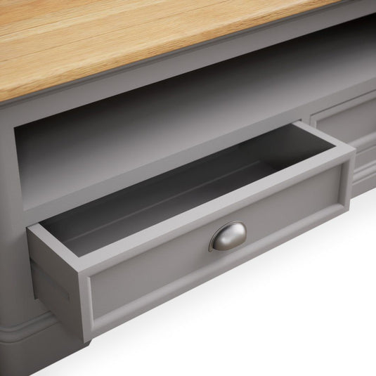 Bridstow Oak and Light Grey Painted 4 Drawer Coffee Table Occasionals Bridstow