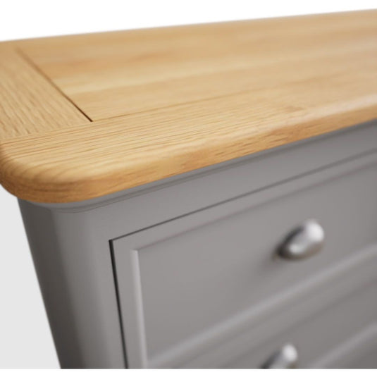 Bridstow Oak and Light Grey Painted 2 Over 3 Chest of drawers Storage Bridstow