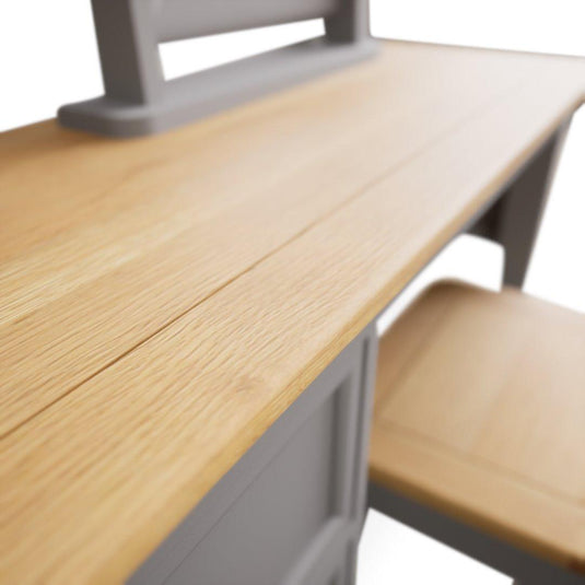 Bridstow Oak and Light Grey Painted Dressing Table Set Storage Bridstow