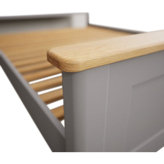 Bridstow Oak and Light Grey Painted Double Bed Beds Bridstow