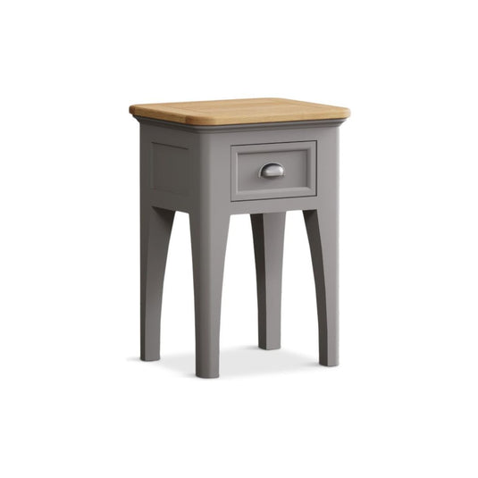 Bridstow Oak and Light Grey Painted 1 Drawer Bedside Storage Bridstow