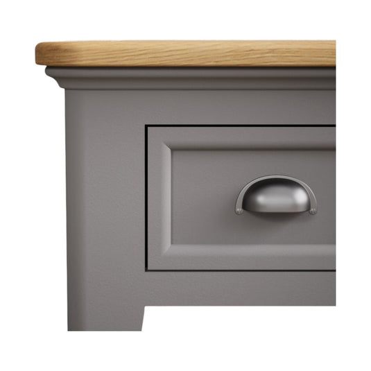 Bridstow Oak and Light Grey Painted 1 Drawer Bedside Storage Bridstow
