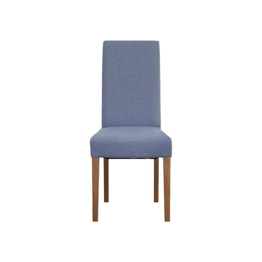 Scroll Back Blue Fabric Dining Chairs (Pair) Dining Chair Scroll Back