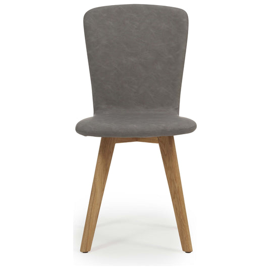 Ruben Retro Faux Leather Grey Dining Chairs Dining Chairs Tivoli
