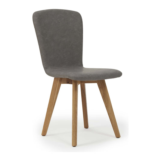 Ruben Retro Faux Leather Grey Dining Chairs Dining Chairs Tivoli