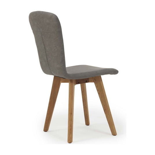 Ruben Retro Faux Leather Grey Dining Chairs Dining Chairs Tivoli