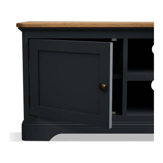Ashton Oak and Blue Painted Small TV Cabinet
