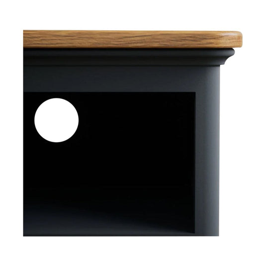 Ashton Oak and Blue Painted Small TV Cabinet