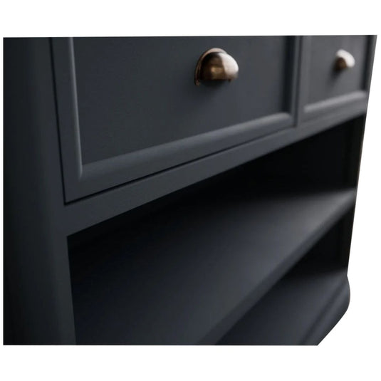 Ashton Oak and Blue Painted Storage Console Table
