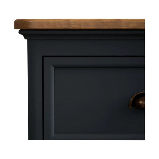 Ashton Oak and Blue Painted Storage Console Table