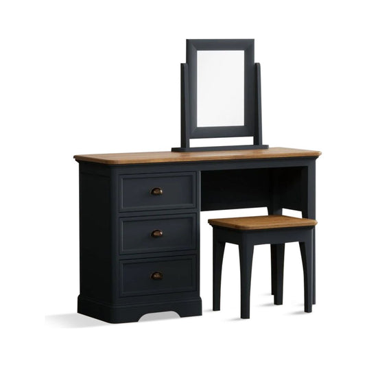Ashton Oak and Blue Painted Dressing Table Set