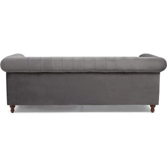 Westminster Chesterfield Dark Grey Velvet 3 Seater Sofa Sofa Westminster