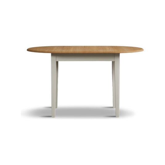 Extending Walton Oak and Signal White Painted Dining Table