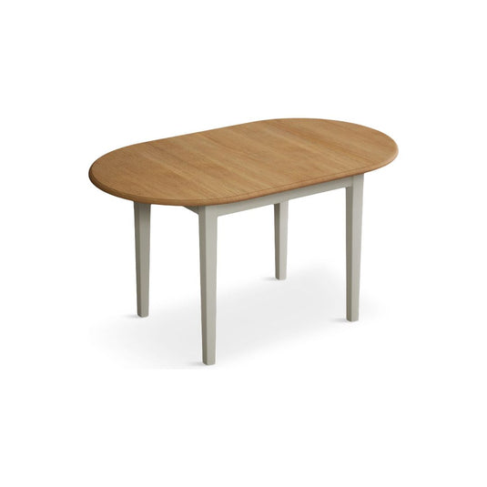 Extending Walton Oak and Signal White Painted Dining Table
