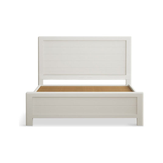 Brahms Oak and Signal White Painted Double Bed