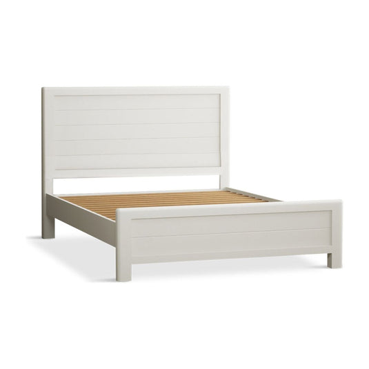 Brahms Oak and Signal White Painted Double Bed