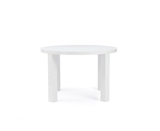 Vancouver 120cm Round White High Gloss Dining Table