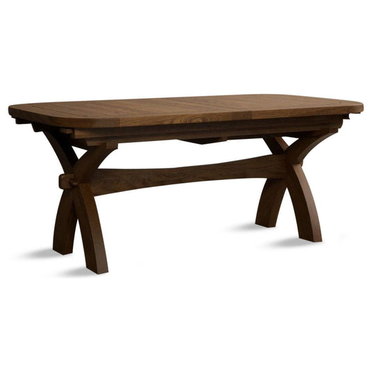 Extending Stoneleigh 180cm Rustic Solid Oak Dining Table