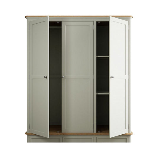 Ashton Soft Green Painted Triple Wardrobe